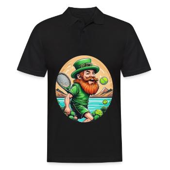 Saint-Patrick Shamrock Tennis - Polo Homme - noir - Devant - Kai (181cm)