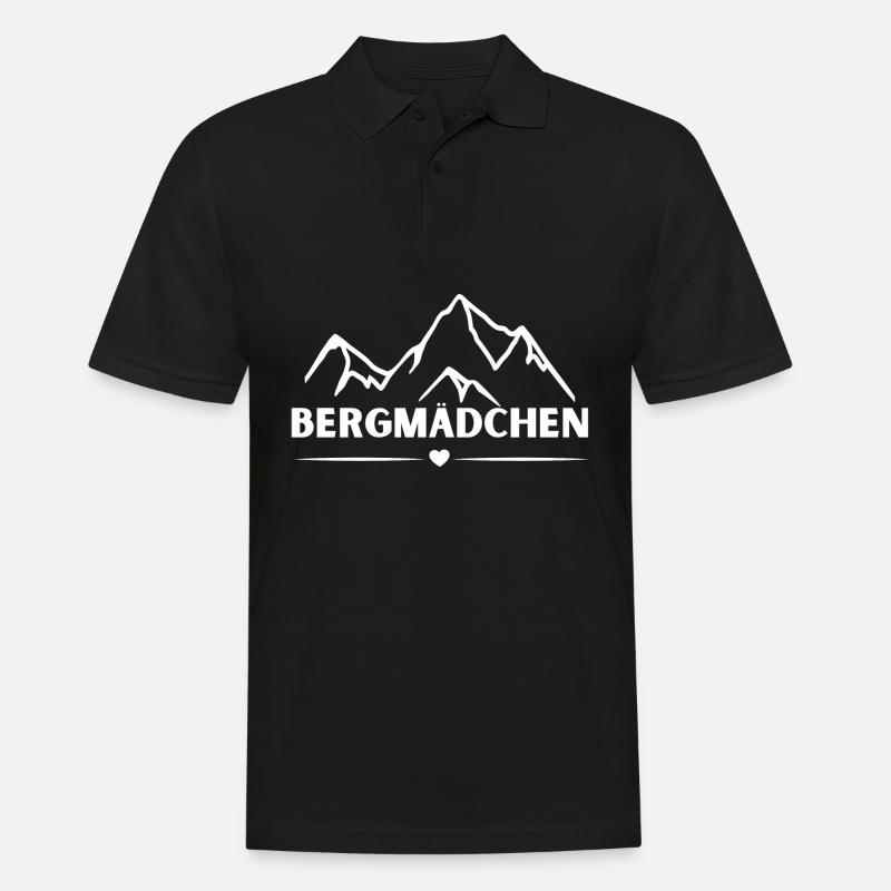 Bergmädchen - Männer Poloshirt - Schwarz