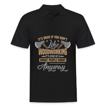 Holzbearbeitung Holzarbeit Holzarbeiter Spruch - Männer Poloshirt - Schwarz - Vorne - Kai (181cm)