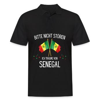Bitte Nicht Stören Ich Träume Von Senegal - Männer Poloshirt - Schwarz - Vorne - Kai (181cm)