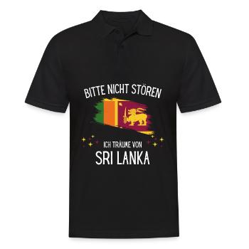 Bitte Nicht Stören Ich Träume Von Sri Lanka - Männer Poloshirt - Schwarz - Vorne - Kai (181cm)