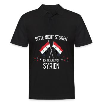 Bitte Nicht Stören Ich Träume Von Syrien - Männer Poloshirt - Schwarz - Vorne - Kai (181cm)