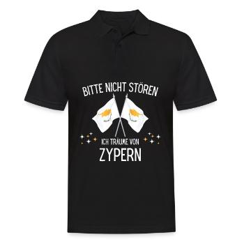 Bitte Nicht Stören Ich Träume Von Zypern - Männer Poloshirt - Schwarz - Vorne - Kai (181cm)