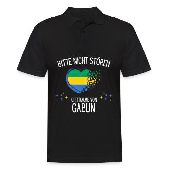 Bitte Nicht Stören Ich Träume Von Gabun - Männer Poloshirt - Schwarz - Vorne - Kai (181cm)