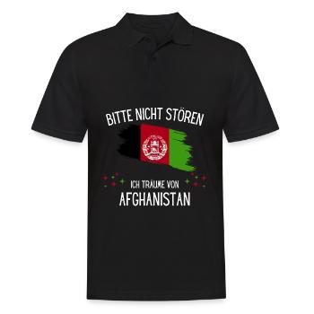 Bitte Nicht Stören Ich Träume Von Afghanistan - Männer Poloshirt - Schwarz - Vorne - Kai (181cm)