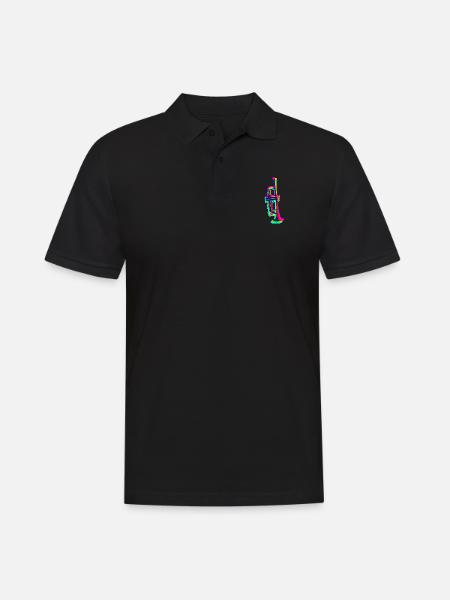 trompet - Mannen poloshirt - zwart