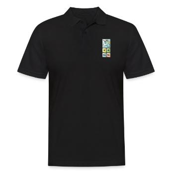 unicorn periodic table - Men's Polo Shirt - black - Front - Kai (181cm)