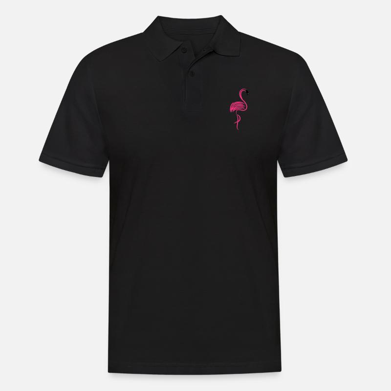 Flamingo Geschenk - Männer Poloshirt - Schwarz