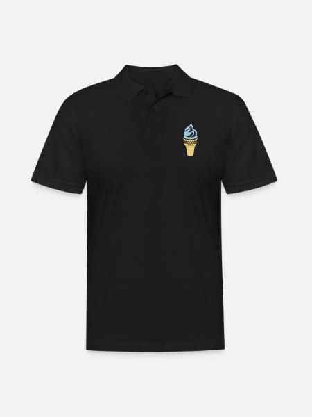eis creme - Männer Poloshirt - Schwarz