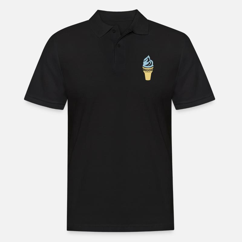 eis creme - Männer Poloshirt - Schwarz