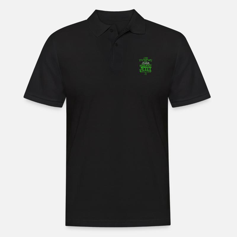 Bachelor Josia - Männer Poloshirt - Schwarz
