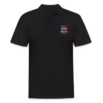 Angeln Norwegen 2023 Angeltour - Männer Poloshirt - Schwarz - Vorne - Kai (181cm)