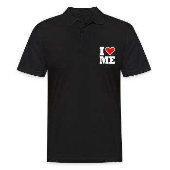 I love me - Polo Homme - noir - Devant - Kai (181cm)