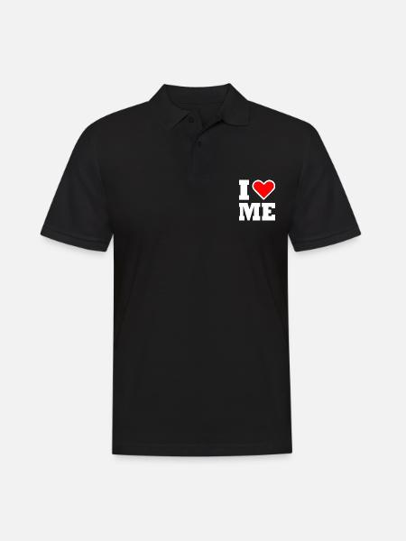 I love me - Herre poloshirt - sort