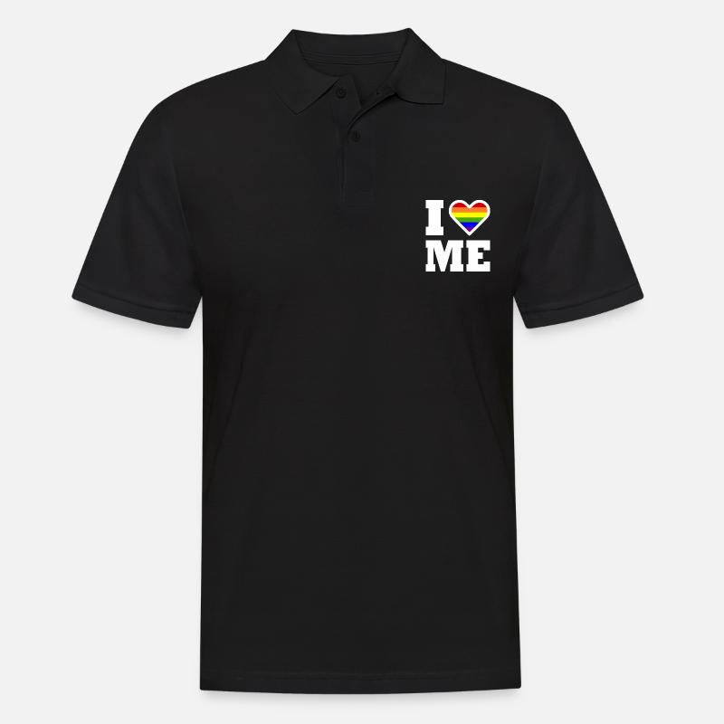 I love me - Männer Poloshirt - Schwarz