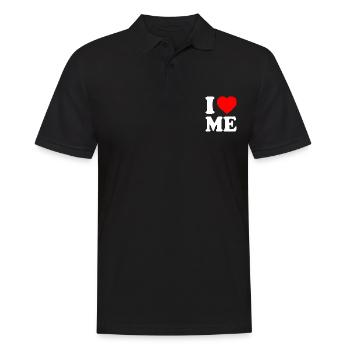 I love me - Polo Homme - noir - Devant - Kai (181cm)