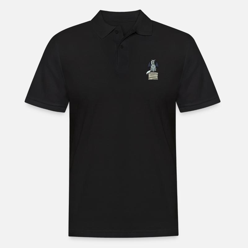 Hippogoyle - Gargouille comme un cheval sur une grosse boule de foin - Polo Homme - noir