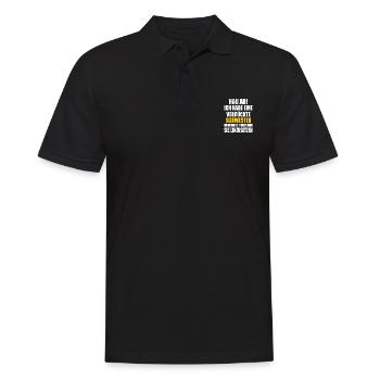 hau ab ich habe eine verrückte schwester - Männer Poloshirt - Schwarz - Vorne - Kai (181cm)