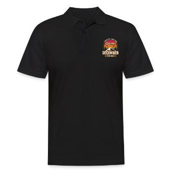 Cadeau D'anniversaire Nées En Décembre 1946 - Polo Homme - noir - Devant - Kai (181cm)
