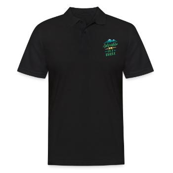 L'aventure est là, dehors - Polo Homme - noir - Devant - Kai (181cm)