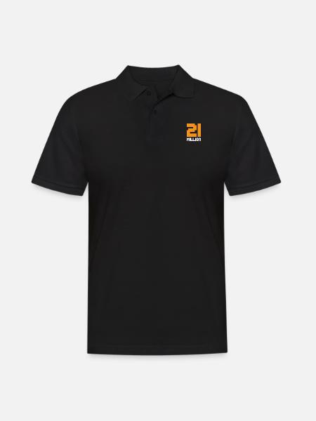 21 million Bitcoin - Men's Polo Shirt - black