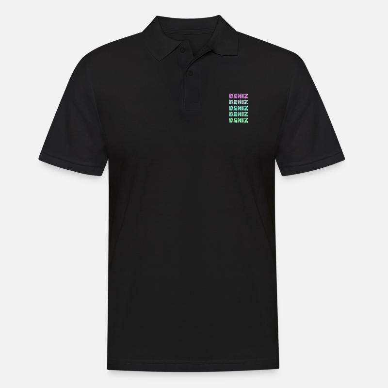 Deniz Deniz - Männer Poloshirt - Schwarz