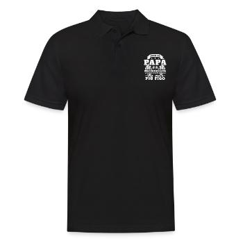 Un père motard et un père normal plus cool - Polo Homme - noir - Devant - Kai (181cm)