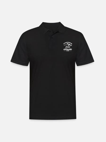 Ich Bin Nur Wegen Dem Kaiserschmarrn Hier - Berge - Männer Poloshirt - Schwarz