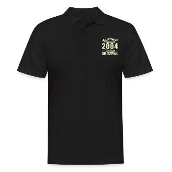 Original 2004 Vinatge Birthday Gift - Men's Polo Shirt - black - Front - Kai (181cm)