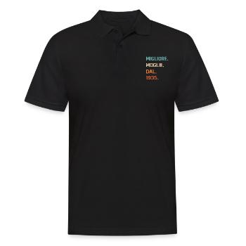 Beste Ehefrau seit 1935 - Männer Poloshirt - Schwarz - Vorne - Kai (181cm)