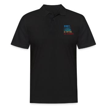2007 Jahr Mann Mythos Legende - Männer Poloshirt - Schwarz - Vorne - Kai (181cm)