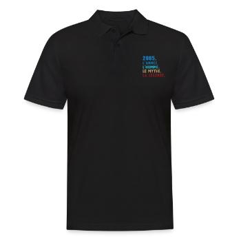 2005 Jahr Mann Mythos Legende - Männer Poloshirt - Schwarz - Vorne - Kai (181cm)