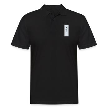 Baumwollblüte Cottonflowers - Männer Poloshirt - Schwarz - Vorne - Kai (181cm)