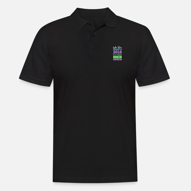 geboren 2016 - Männer Poloshirt - Schwarz