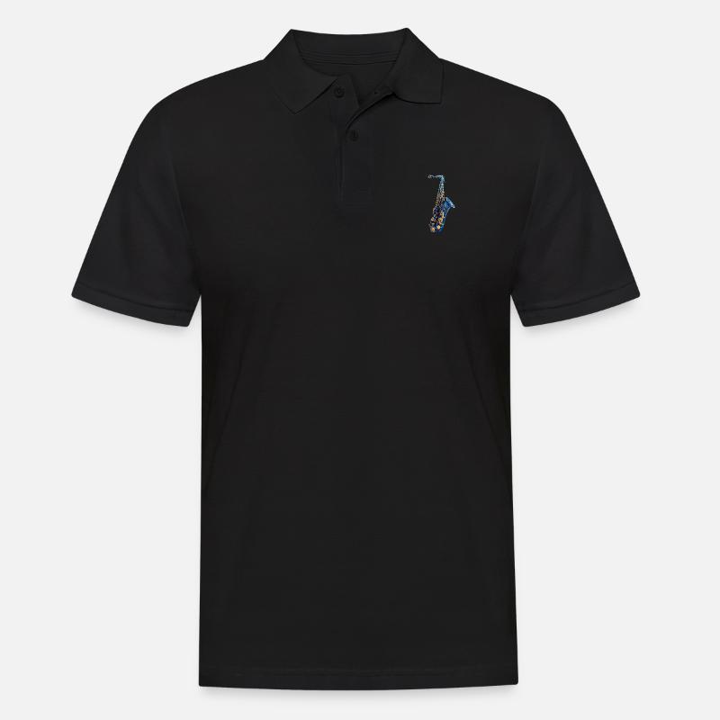 Saxophone Poisson - Polo Homme - noir