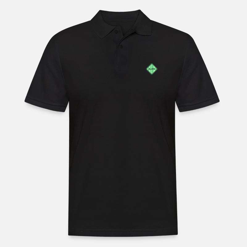 Vor als Maedchen - Männer Poloshirt - Schwarz