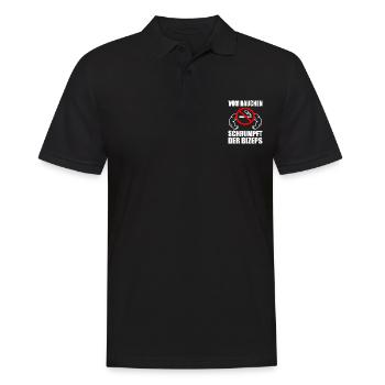 Vom rauchen schrumpft der bizeps - Männer Poloshirt - Schwarz - Vorne - Kai (181cm)