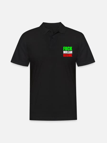 Fuck mullah regime iran - Men's Polo Shirt - black