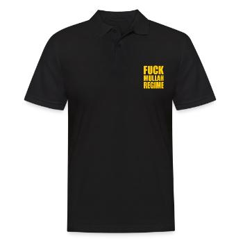 Fuck mullah regime iran - Polo Homme - noir - Devant - Kai (181cm)