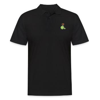 Kiwi Bird Two Wheeler Kiwi Fruit New Zealand Shirt - Polo Homme - noir - Devant - Kai (181cm)