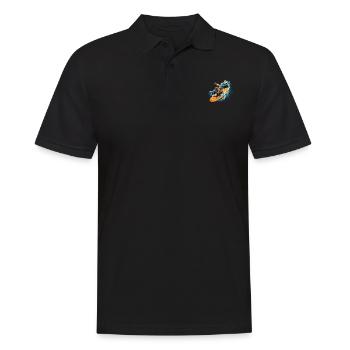 Surfing kangaroo - Männer Poloshirt - Schwarz - Vorne - Kai (181cm)