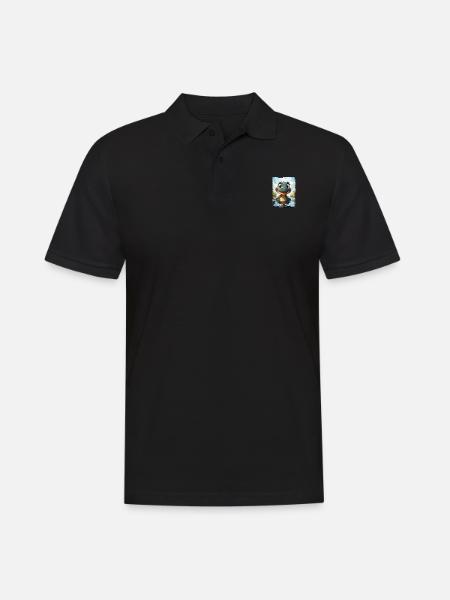 I can swim - Männer Poloshirt - Schwarz