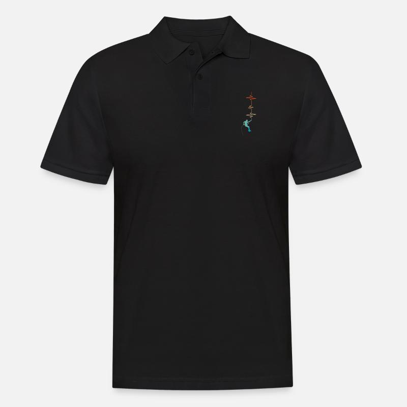 Heartbeat Climbing - Geschenkidee - Männer Poloshirt - Schwarz