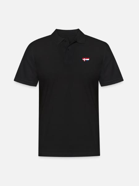 Danemark Drapeau hollandais Coeur - Polo Homme - noir