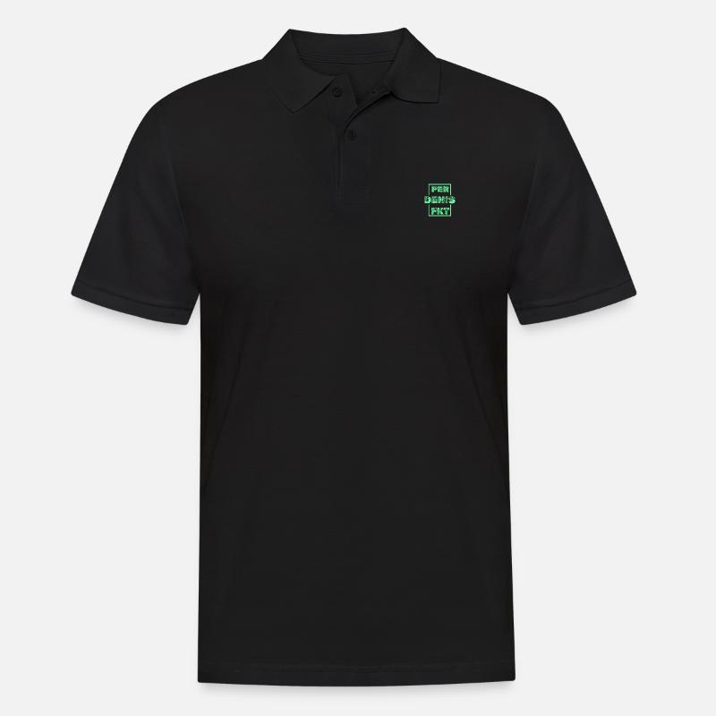 Denis als Denis - Männer Poloshirt - Schwarz