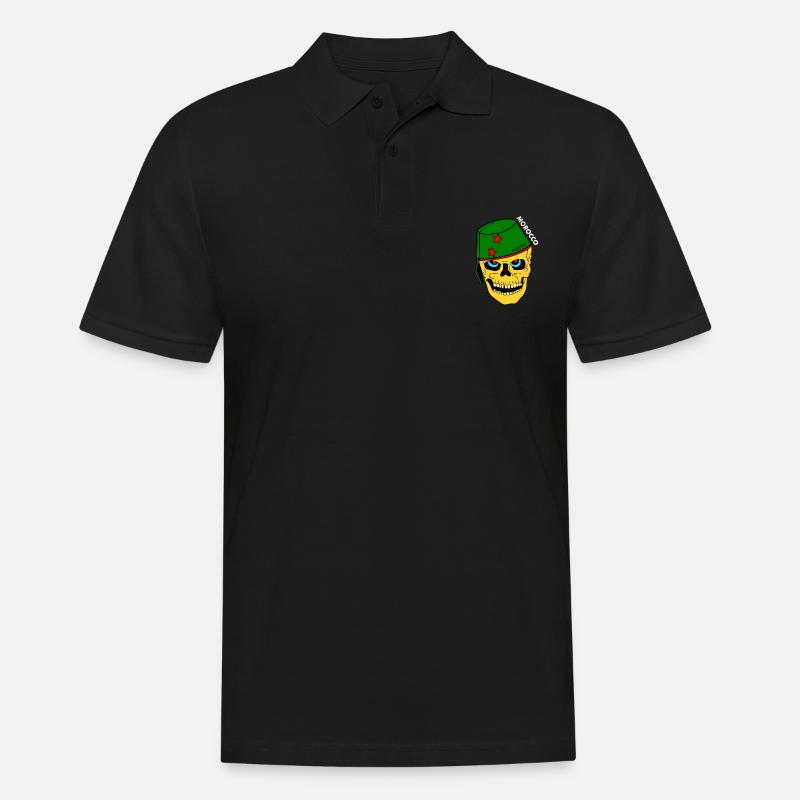Marokko - Männer Poloshirt - Schwarz