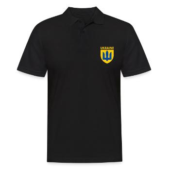 Ukraine - Männer Poloshirt - Schwarz - Vorne - Kai (181cm)