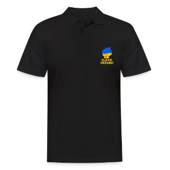 Slava ukraini - Polo Homme - noir - Devant - Kai (181cm)
