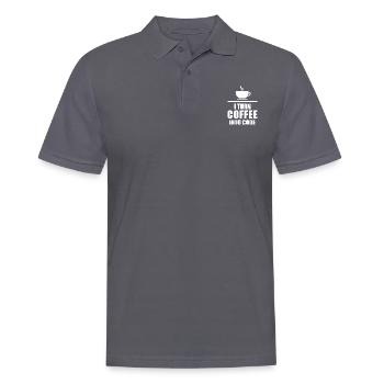 Coffee Caffeine Programming Code - Men's Polo Shirt - charcoal grey - Front - Nico (186cm)