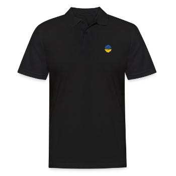 Ukraine Frieden Flagge Kein Krieg - Männer Poloshirt - Schwarz - Vorne - Kai (181cm)